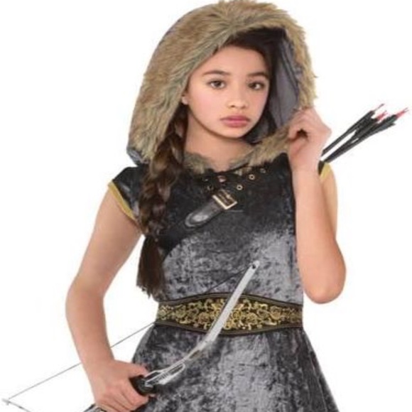 BRAND NEW youth girl archer hunter huntress halloween costume XL 14-16 - Picture 2 of 7
